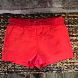 Bright Coral linen/cotton blend J Crew Shorts